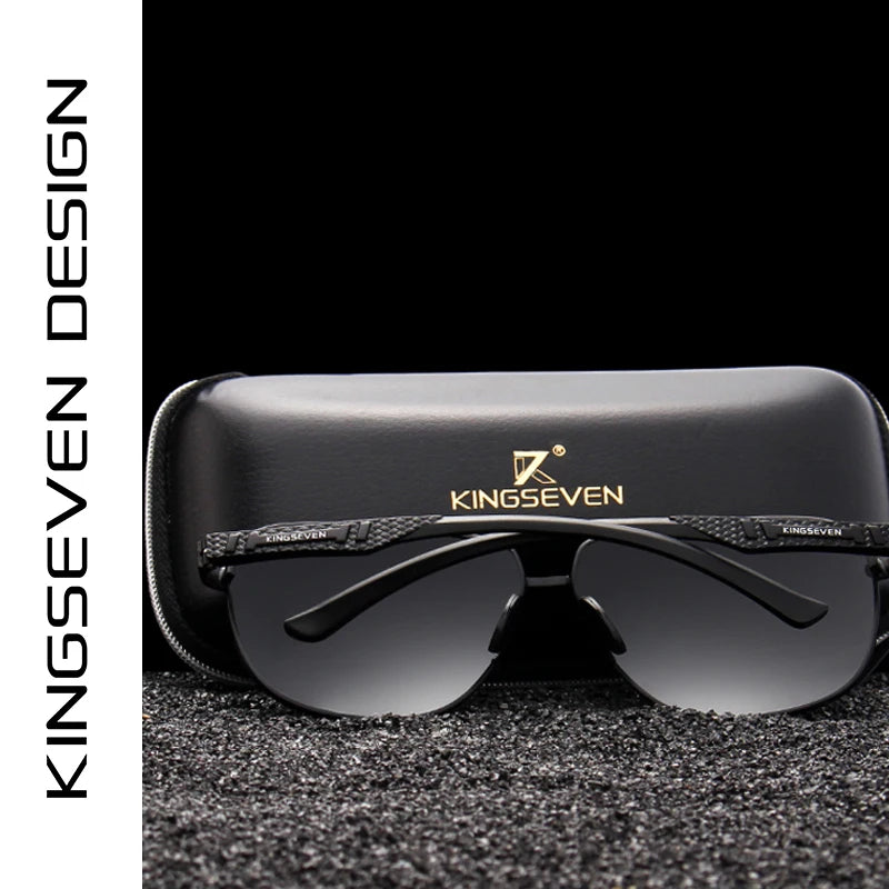 KINGSEVEN 2024 Brand Men Aluminum Sunglasses Polarized UV400 Mirror Male Sun Glasses Women For Men Oculos de sol