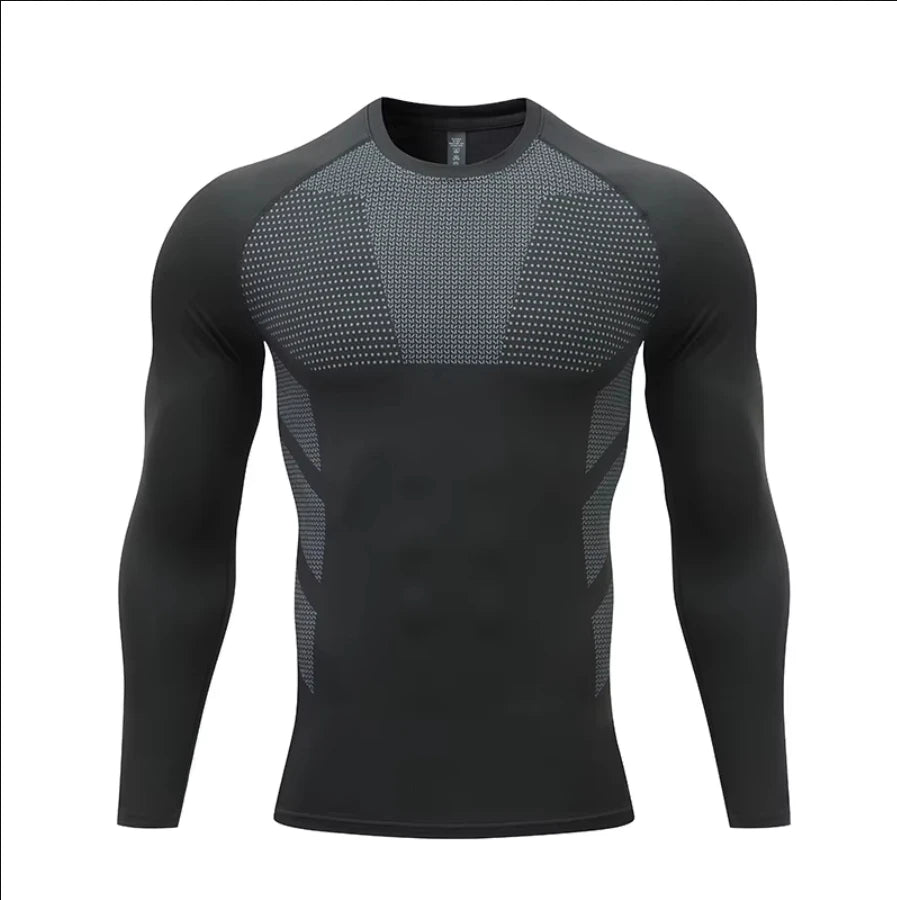 2pcs Quick-drying Compression T-shirt for Men - Lightweight and Breathable Sports Shirt for Outdoor Gym, Running, and Fitness