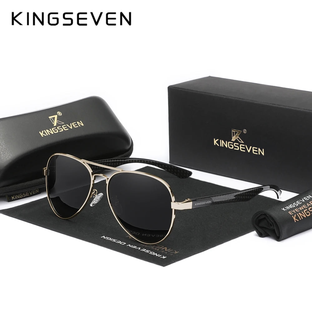 KINGSEVEN Fashion Pilot Sunglasses For Men Classical Uv400 Protection Polarization Glasses Women HD Luxury Driving Eyewear