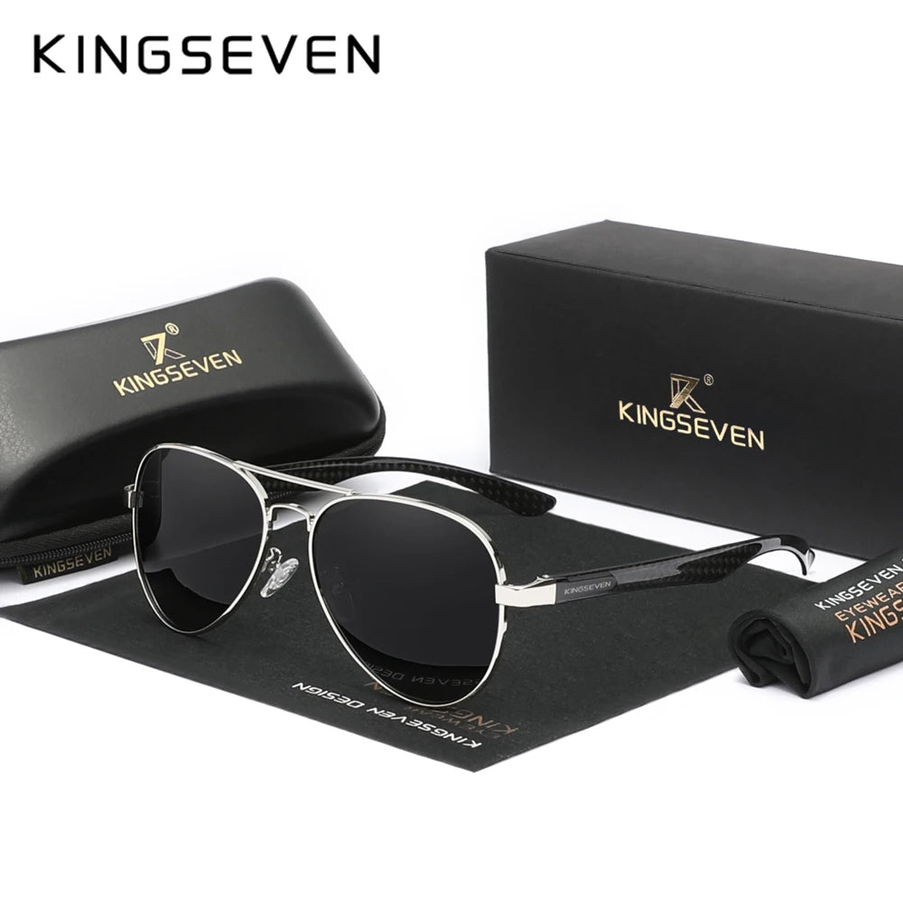 KINGSEVEN Fashion Pilot Sunglasses For Men Classical Uv400 Protection Polarization Glasses Women HD Luxury Driving Eyewear