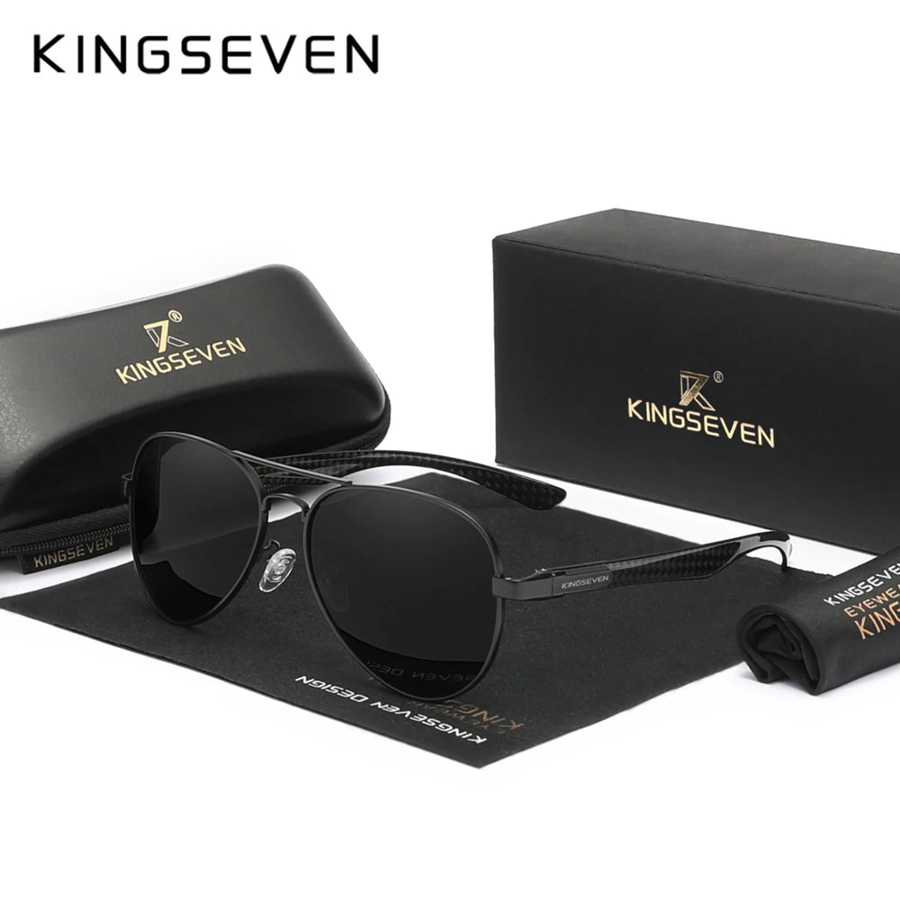 KINGSEVEN Fashion Pilot Sunglasses For Men Classical Uv400 Protection Polarization Glasses Women HD Luxury Driving Eyewear