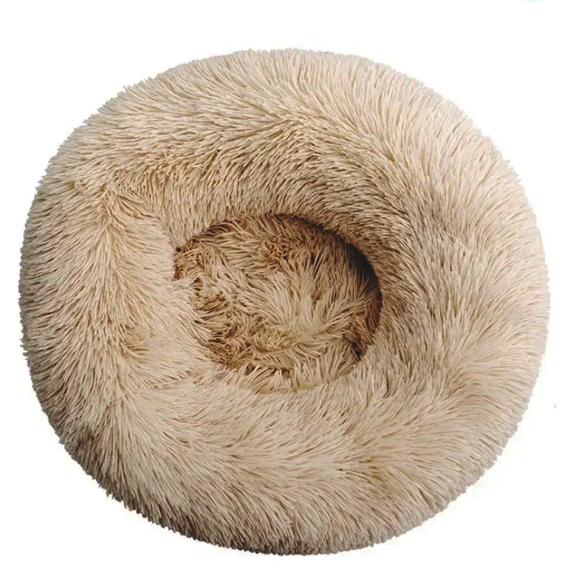 40-90cm Round Pet Bed for Large Dog Bed Super Soft Cat Bed Long Plush Dog House for Medium Dog House Winter Warm Sleeping