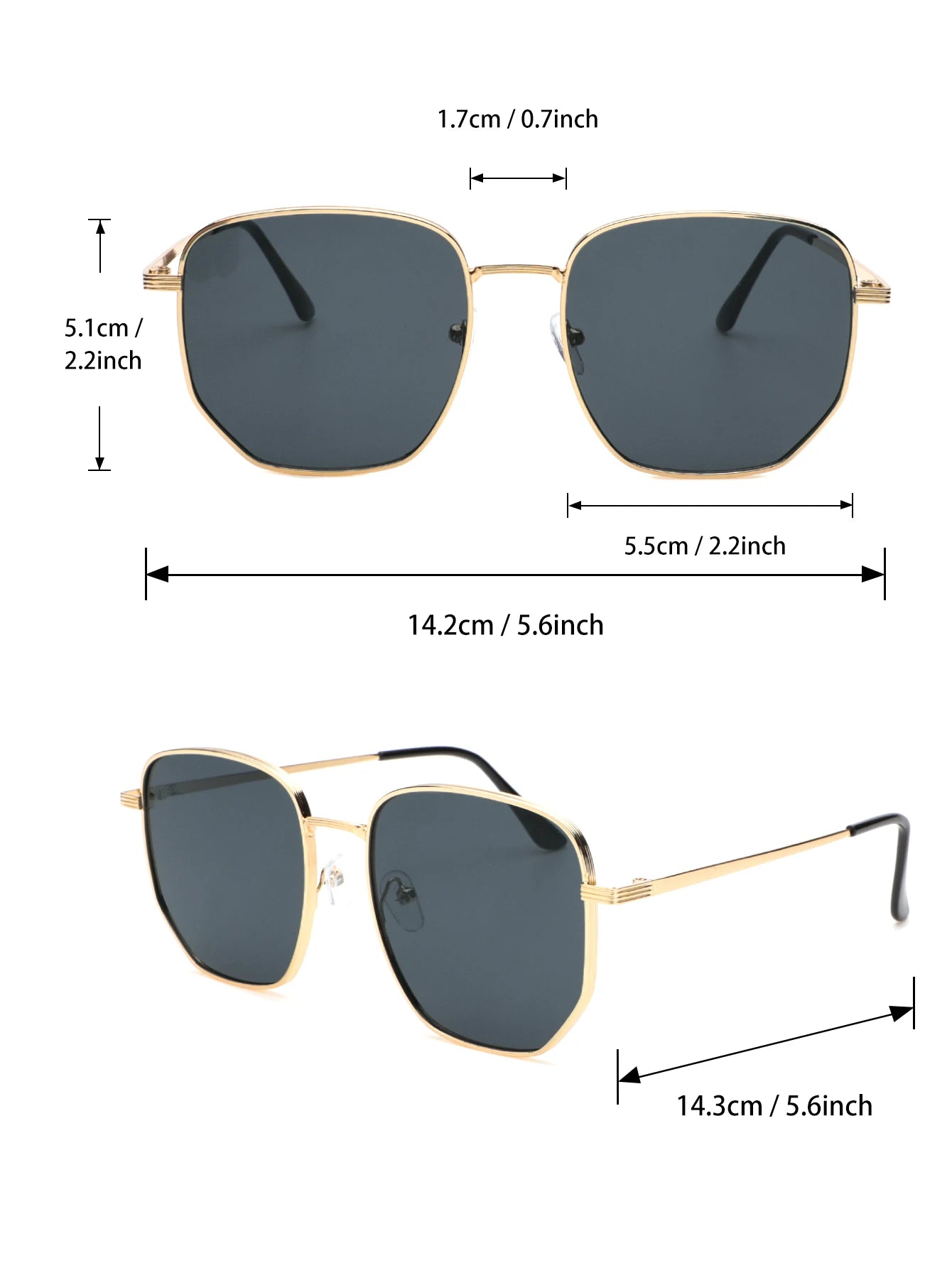 1pc Women Geometric Frame Casual Fashion Sunglasses For Travel