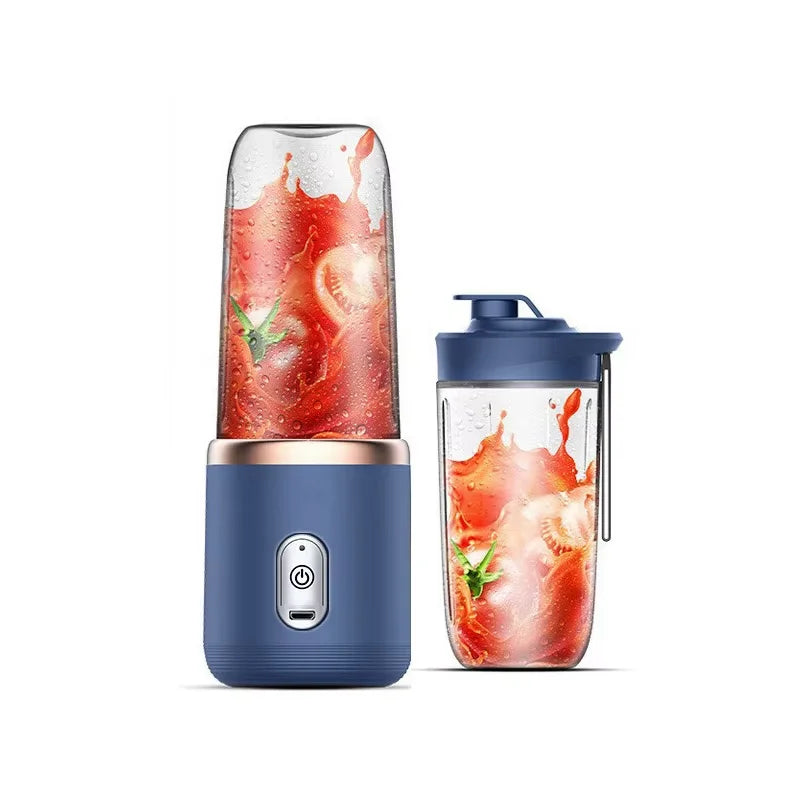 USB Electric Juicer 6 Blades Smoothie Blender Portable Wireless Mini Charging Fruit Juicer Ice CrushCup Food Processor