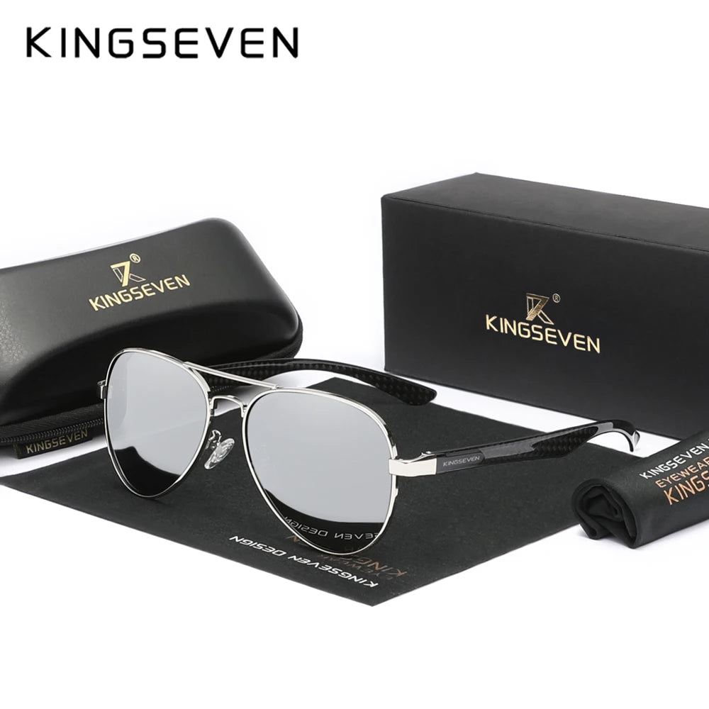 KINGSEVEN Fashion Pilot Sunglasses For Men Classical Uv400 Protection Polarization Glasses Women HD Luxury Driving Eyewear