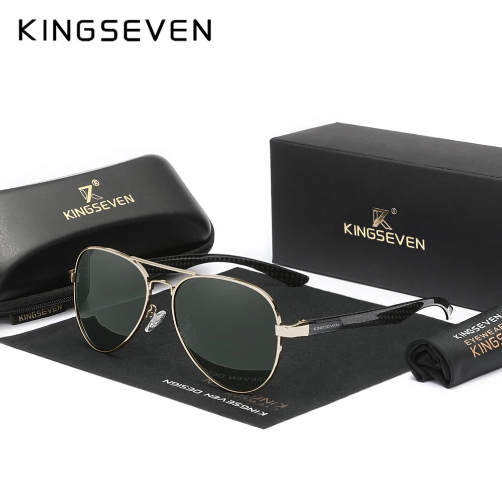 KINGSEVEN Fashion Pilot Sunglasses For Men Classical Uv400 Protection Polarization Glasses Women HD Luxury Driving Eyewear