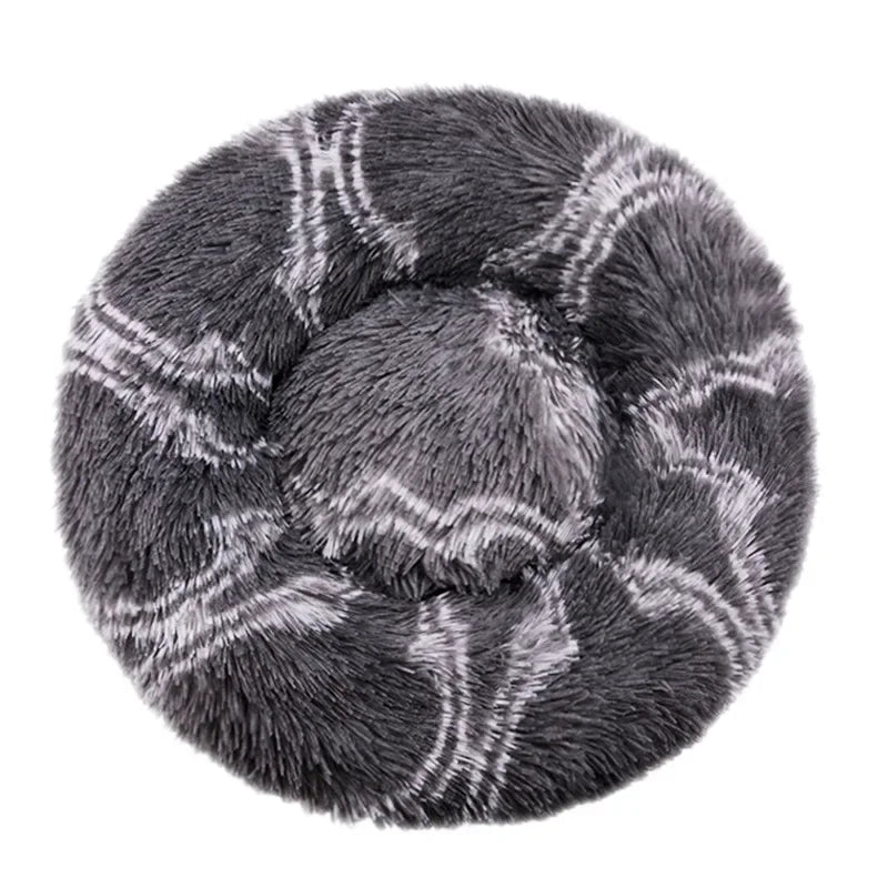 40-90cm Round Pet Bed for Large Dog Bed Super Soft Cat Bed Long Plush Dog House for Medium Dog House Winter Warm Sleeping