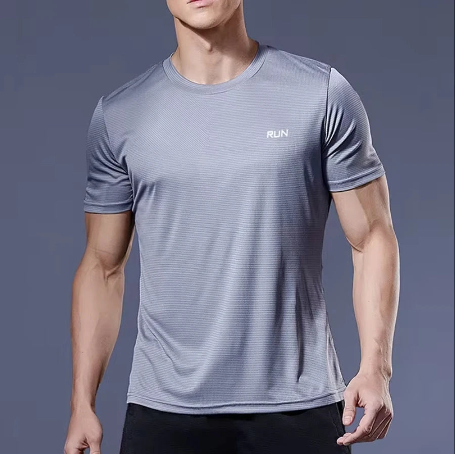 2pcs Quick-drying Compression T-shirt for Men - Lightweight and Breathable Sports Shirt for Outdoor Gym, Running, and Fitness