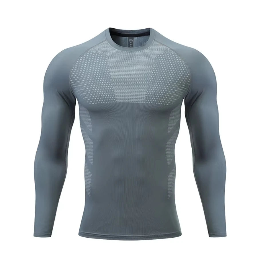 2pcs Quick-drying Compression T-shirt for Men - Lightweight and Breathable Sports Shirt for Outdoor Gym, Running, and Fitness